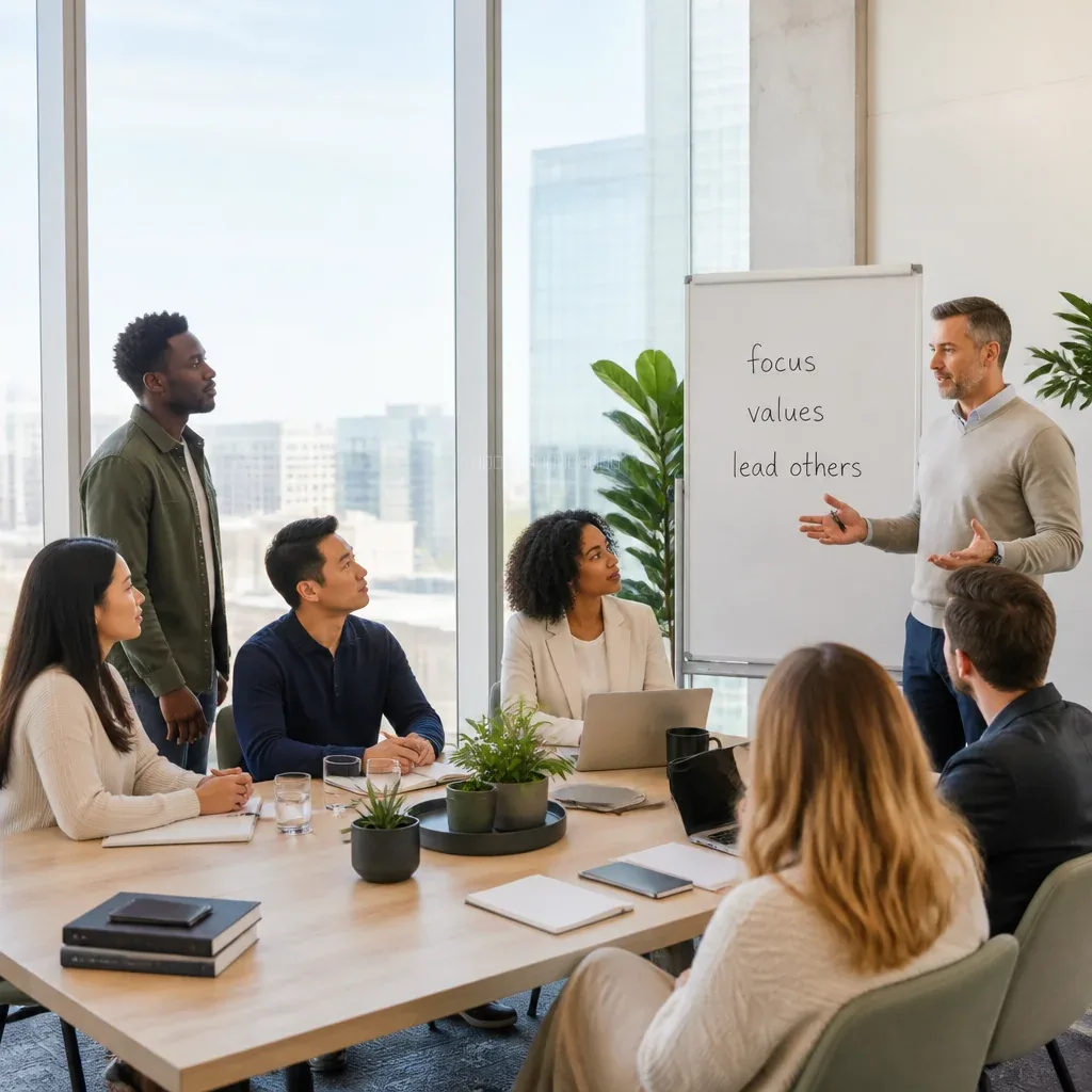 Small group peer coaching session with founders